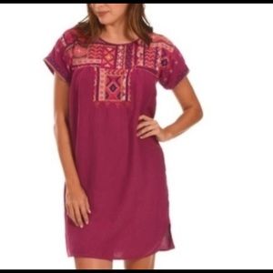 Johnny Was Grape Reid tunic dress, size M